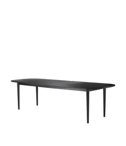 Unit10 C63E Bjørk - Spisebord m/2 tillægsplader - Sort Sale