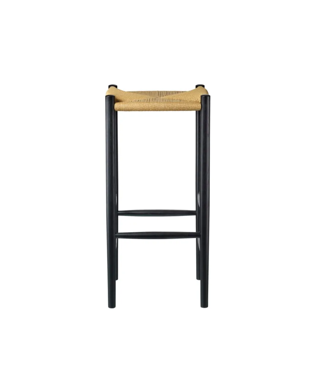 Jørgen Bækmark J164B - Barstol firkantet - Eg - Jet Black Outlet