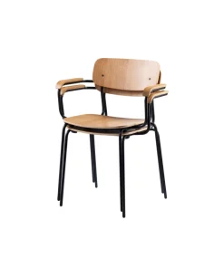 Jakob Thau J183 Holmen - Stabelstol m/armlæn - Eg - 4 stk. Best
