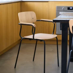 Jakob Thau J183 - Holmen - Stabelstol m. armlæn - Stål - Eg Outlet