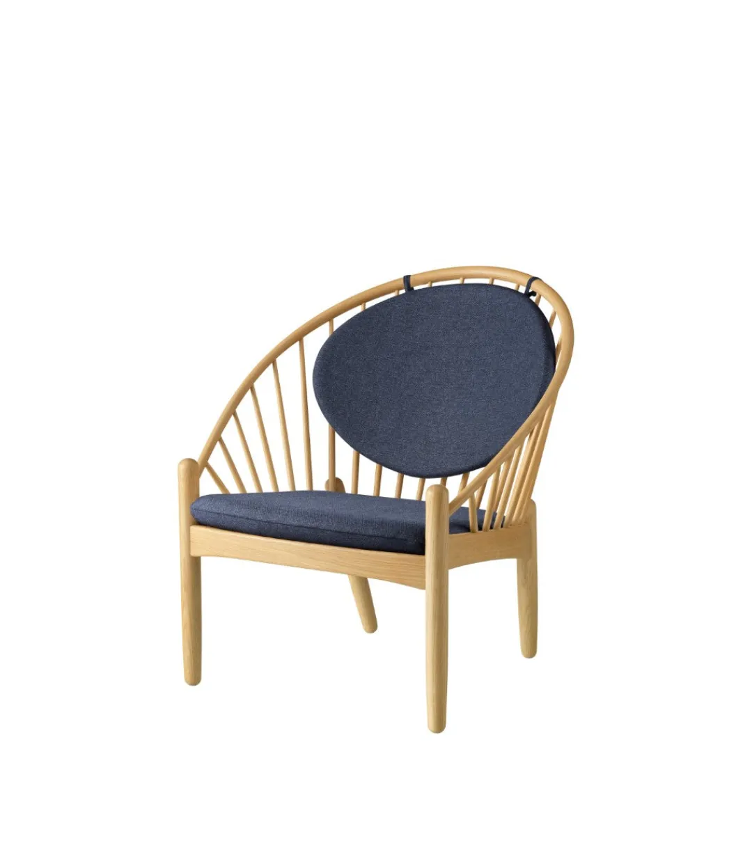Poul M. Volther J166 Jørna - Stol - Eg - Dark Blue Best