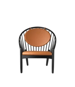 Poul M. Volther J166 Jørna - Stol - Jet Black - Cognac læder Discount