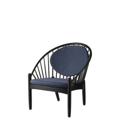 Poul M. Volther J166 Jørna - Stol - Jet Black - Dark Blue Outlet