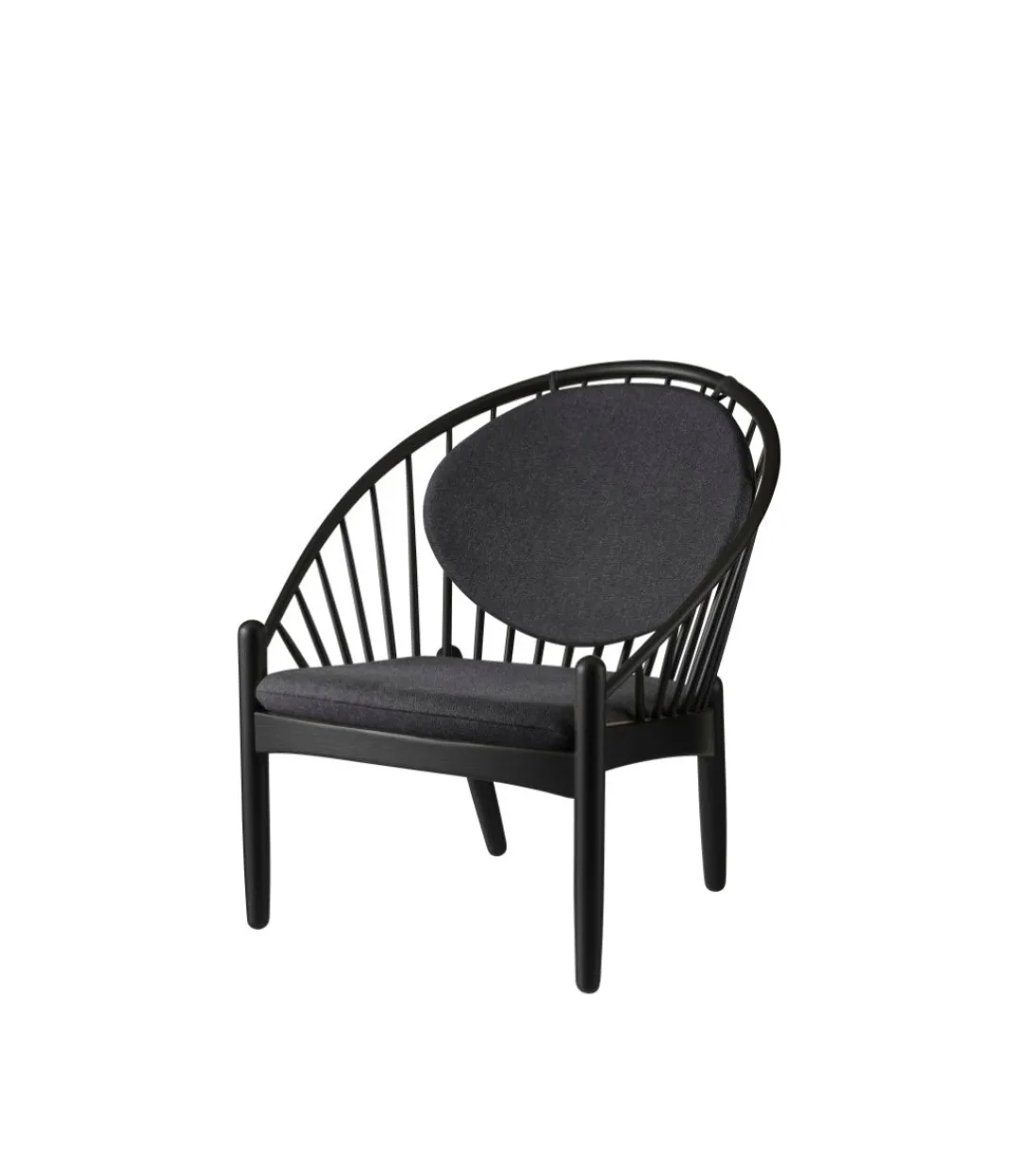 Poul M. Volther J166 Jørna - Stol - Jet Black - Dark Grey Outlet