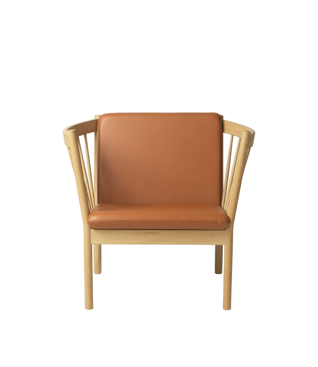 Erik Ole Jørgensen J146 - Lænestol - Eg - Cognac læder Discount