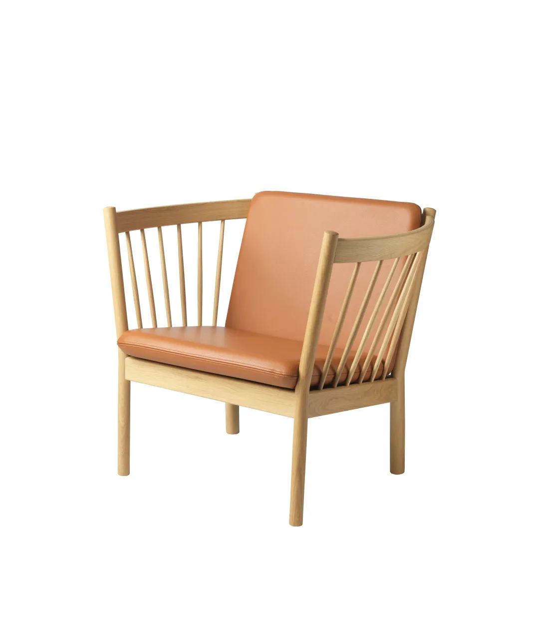 Erik Ole Jørgensen J146 - Lænestol - Eg - Cognac læder Discount