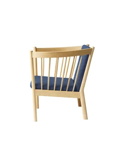 Erik Ole Jørgensen J146 - Lænestol - Eg - Dark Blue (36) Sale