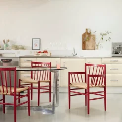 Jørgen Bækmark J81 - Stol - Bøg - Ruby Red Sale