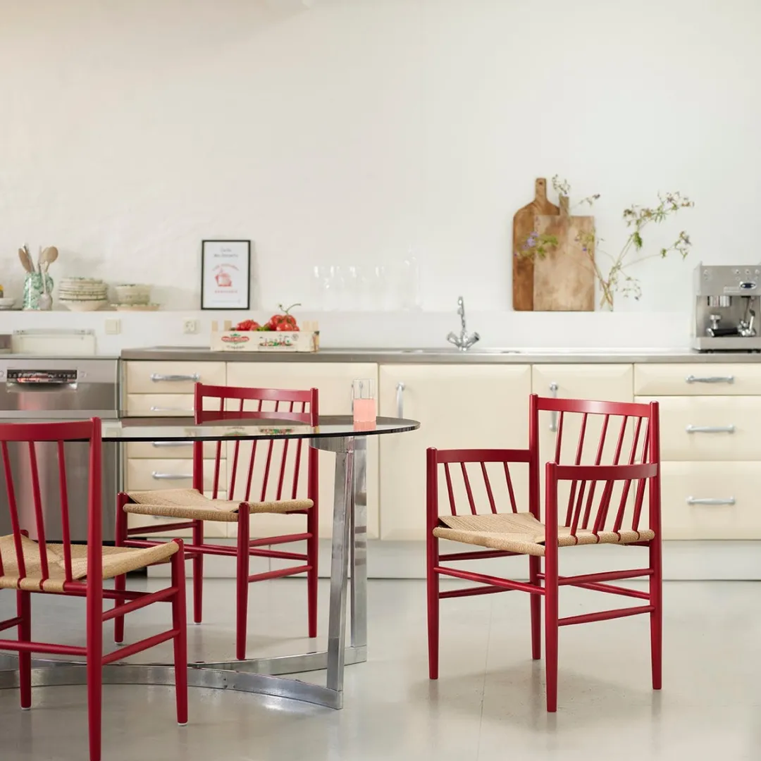 Jørgen Bækmark J81 - Stol - Bøg - Ruby Red Sale