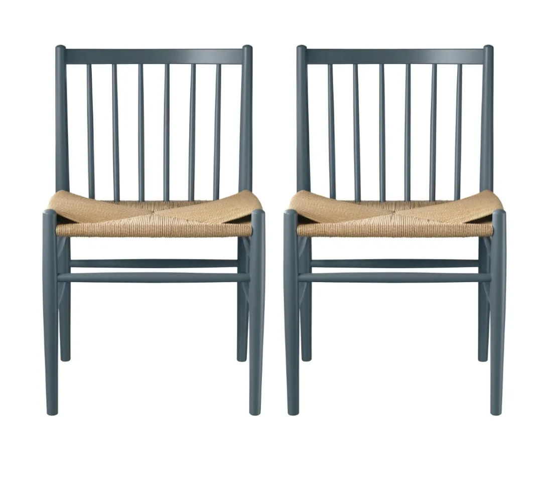 Jørgen Bækmark J80 - Stol - 2 stk - Bøg - Blue Grey Discount