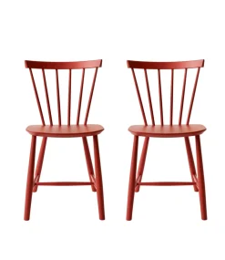 Poul M. Volther J46 - Stol - 2 stk - Bøg - Coral Red Outlet