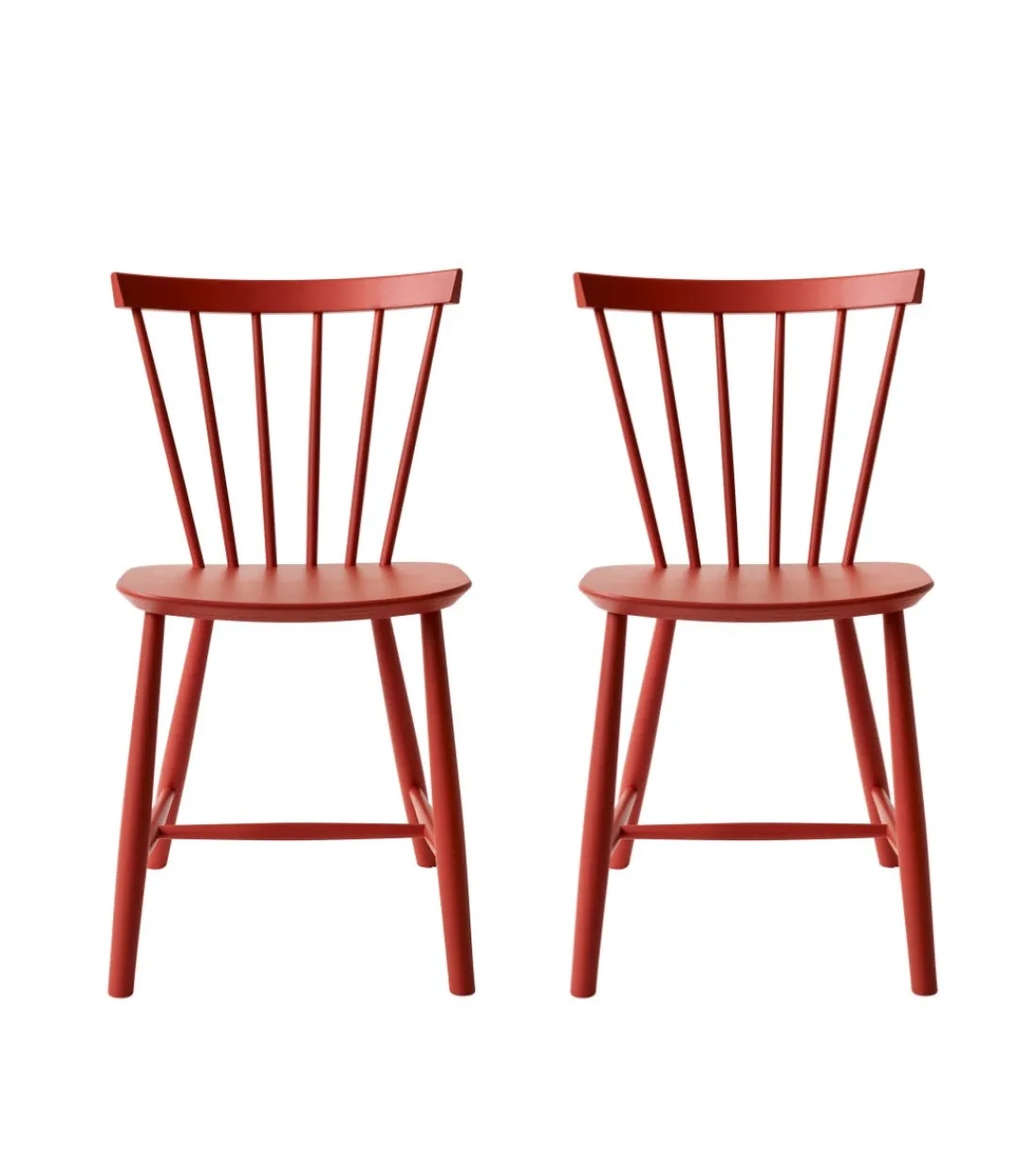 Poul M. Volther J46 - Stol - 2 stk - Bøg - Coral Red Outlet