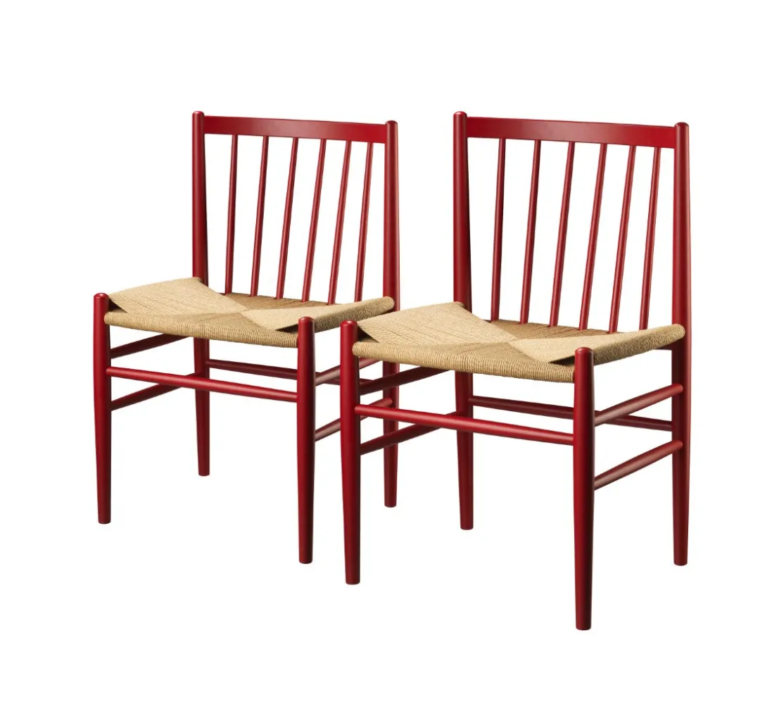 Jørgen Bækmark J80 - Stol - 2 stk - Bøg - Ruby Red Outlet