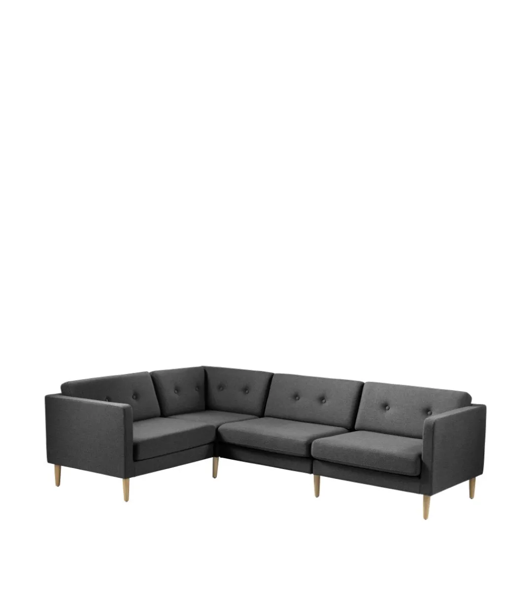 Unit10 L42 Firhøj - Højre modul 90 - Eg - Dark Grey Hot