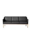 Mogens Koch L43 MK46 - 3 pers. sofa - Sort læder Discount