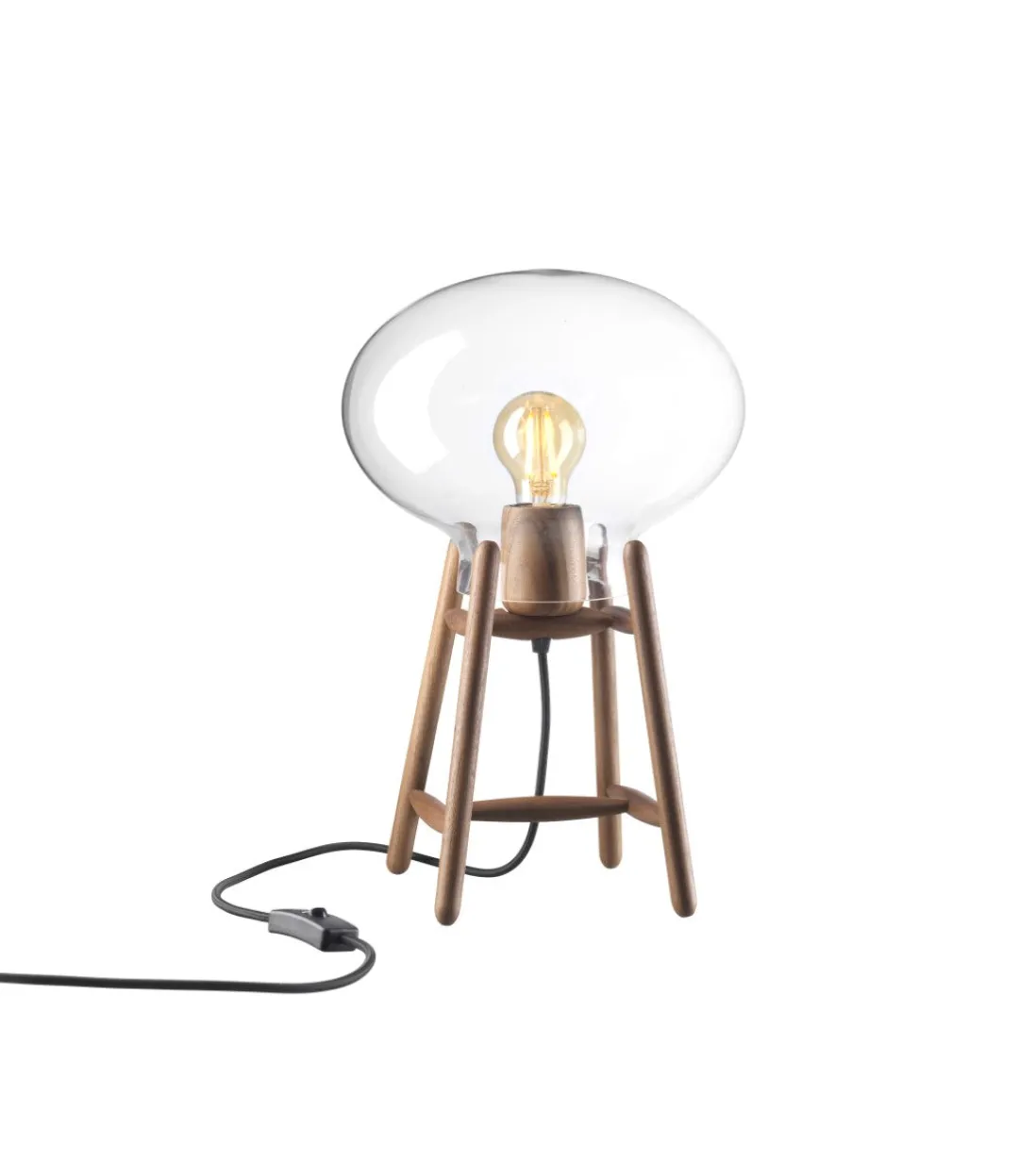 Philip Bro & Dögg Gudmundsdottir U4 Hiti - Bordlampe - Valnød - Klart glas Online