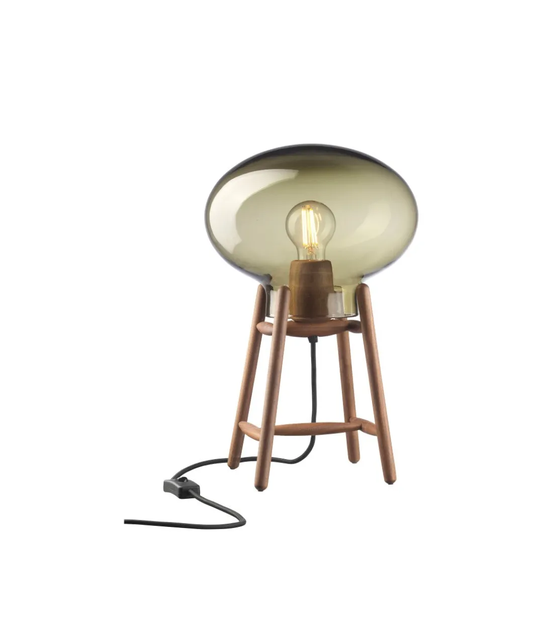 Philip Bro & Dögg Gudmundsdottir U4 Hiti - Bordlampe - Valnød - Røgfarvet glas Hot