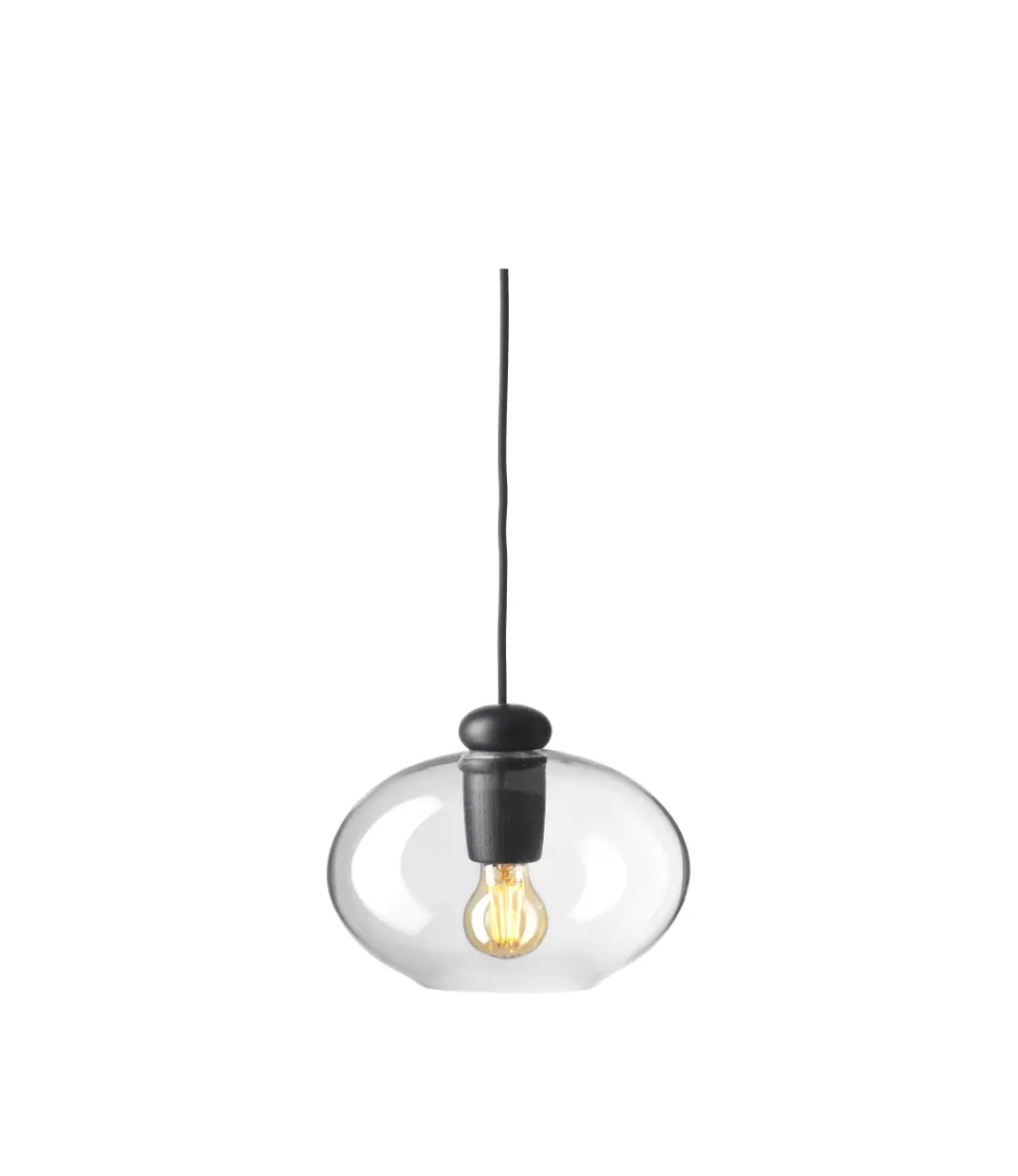 Philip Bro U2 Hiti - Pendel - Eg - Sort - Klart glas